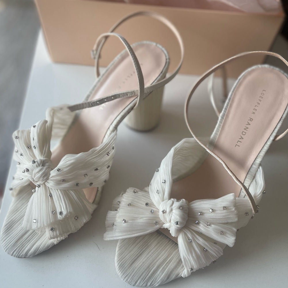 Loeffler Randall White Heeled Sandals - Picture 5 of 16